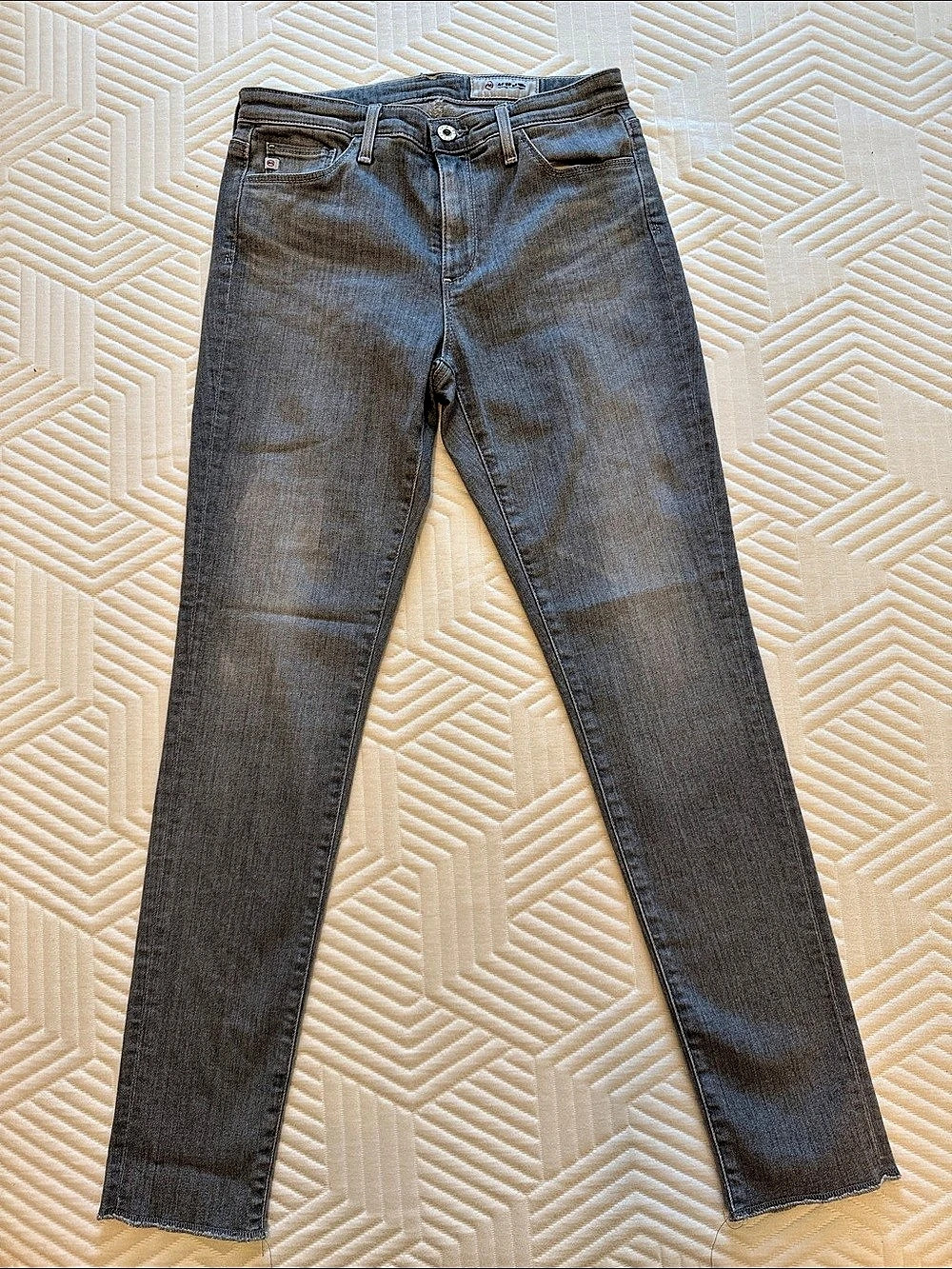AG Adriano Goldschmied The Legging Ankle Gray Skinny Jeans Waist 27 Like new